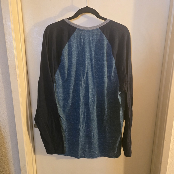 Old Navy Heather Blue and‎ Black Long Sleeve Tee - Picture 3 of 4